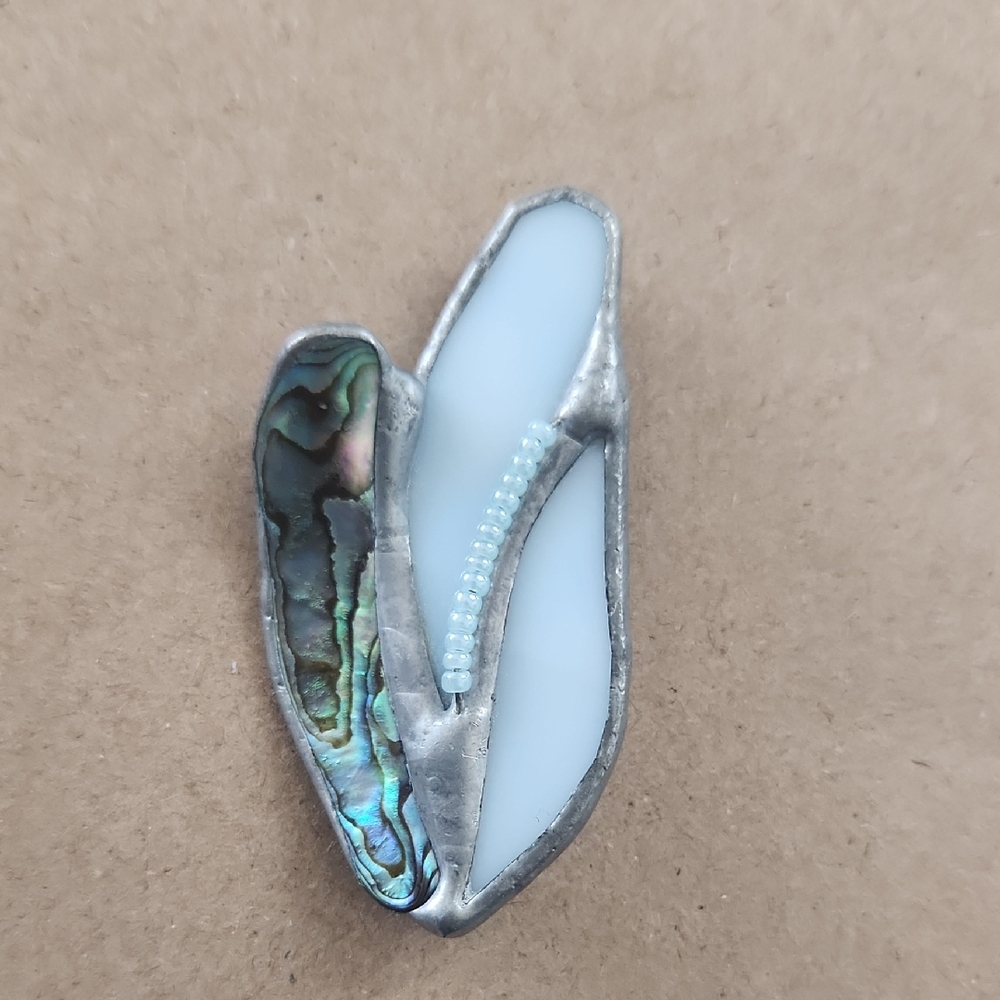 Elegant Silver and Abalone‎ Women's Pendant